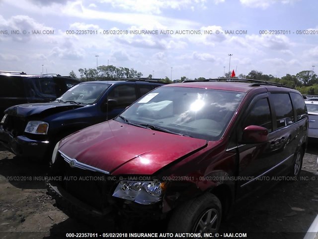 2A8HR54109R678686 - 2009 CHRYSLER TOWN & COUNTRY TOURING RED photo 2