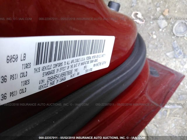 2A8HR54109R678686 - 2009 CHRYSLER TOWN & COUNTRY TOURING RED photo 9