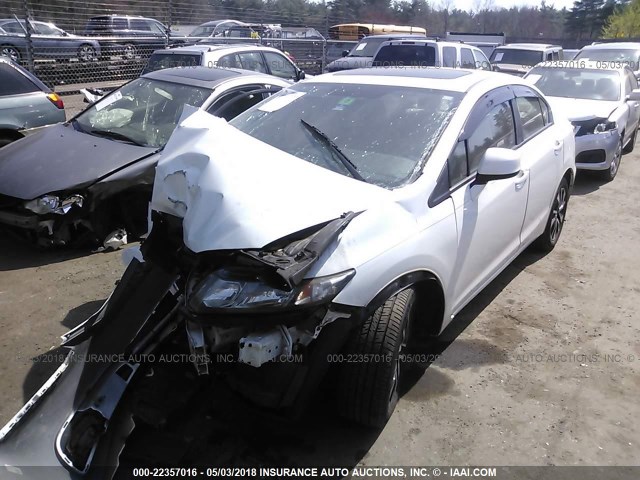 19XFB2F91DE013102 - 2013 HONDA CIVIC EXL WHITE photo 2