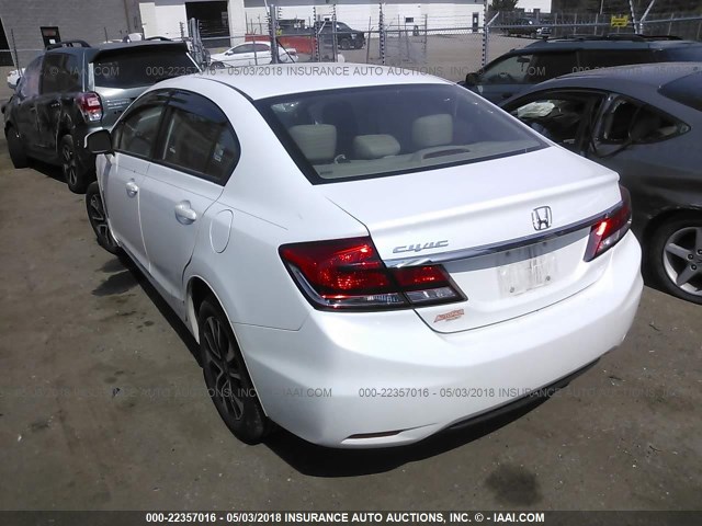 19XFB2F91DE013102 - 2013 HONDA CIVIC EXL WHITE photo 3