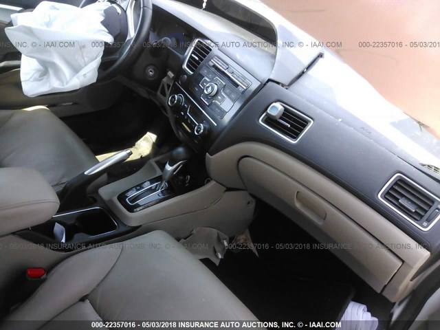 19XFB2F91DE013102 - 2013 HONDA CIVIC EXL WHITE photo 5