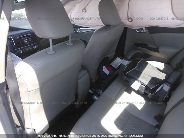 19XFB2F91DE013102 - 2013 HONDA CIVIC EXL WHITE photo 8