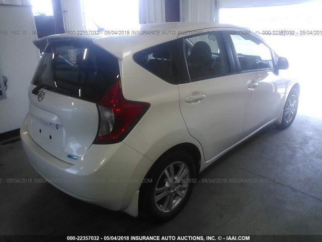 3N1CE2CP6EL389369 - 2014 NISSAN VERSA NOTE S/S PLUS/SV/SL WHITE photo 4