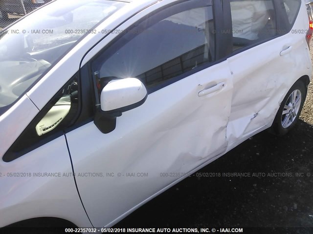 3N1CE2CP6EL389369 - 2014 NISSAN VERSA NOTE S/S PLUS/SV/SL WHITE photo 6