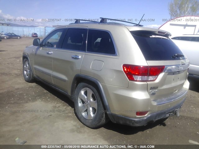 1J4RR6GT2BC586860 - 2011 JEEP GRAND CHEROKEE OVERLAND GOLD photo 3
