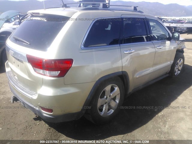 1J4RR6GT2BC586860 - 2011 JEEP GRAND CHEROKEE OVERLAND GOLD photo 4