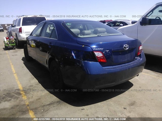 JTNBE46K773095803 - 2007 TOYOTA CAMRY NEW GENERAT CE/LE/XLE/SE BLUE photo 3