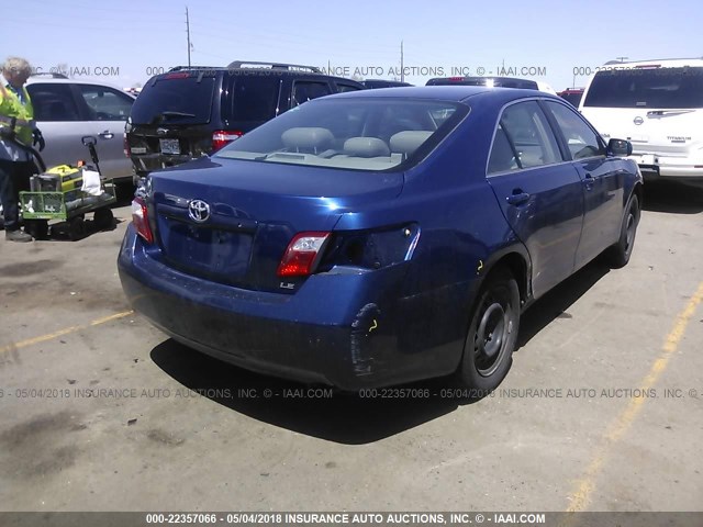 JTNBE46K773095803 - 2007 TOYOTA CAMRY NEW GENERAT CE/LE/XLE/SE BLUE photo 4