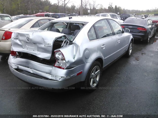 WVWTH63B34P205847 - 2004 VOLKSWAGEN PASSAT GLX 4MOTION GRAY photo 4