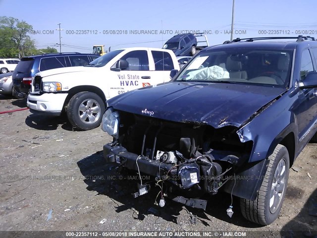 1J8HR68278C242997 - 2008 JEEP GRAND CHEROKEE OVERLAND BLUE photo 6