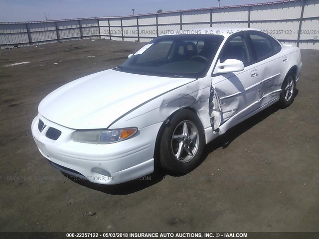 1G2WP52K4YF100259 - 2000 PONTIAC GRAND PRIX GT WHITE photo 2