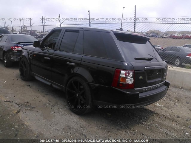 SALSF25476A929211 - 2006 LAND ROVER RANGE ROVER SPORT HSE BLACK photo 3