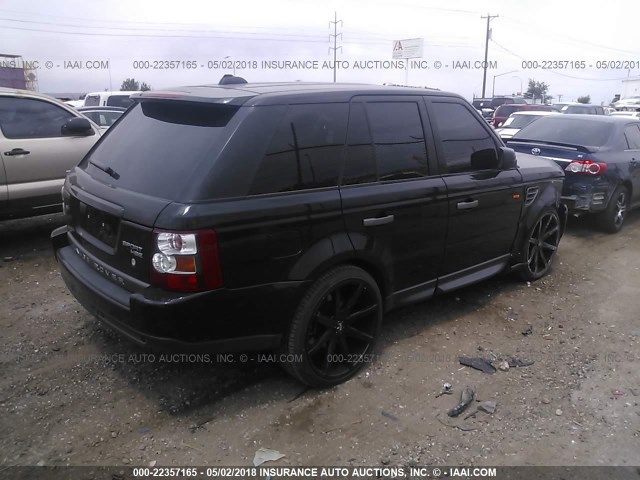 SALSF25476A929211 - 2006 LAND ROVER RANGE ROVER SPORT HSE BLACK photo 4