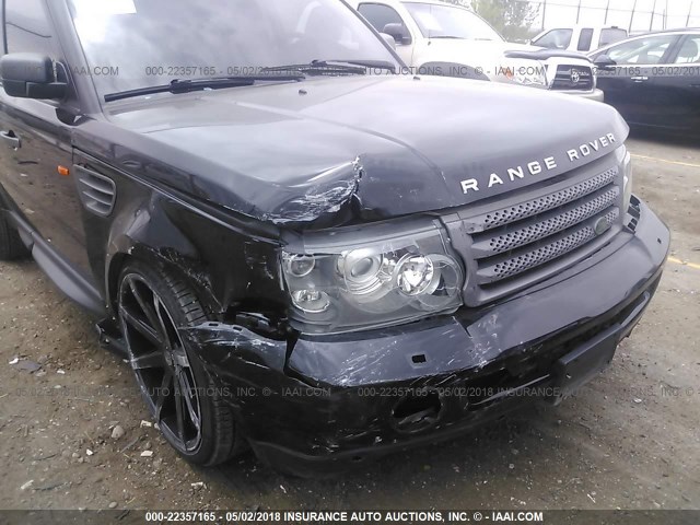 SALSF25476A929211 - 2006 LAND ROVER RANGE ROVER SPORT HSE BLACK photo 6