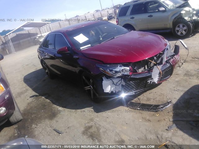 4T1BF1FK8GU582241 - 2016 TOYOTA CAMRY LE/XLE/SE/XSE RED photo 1