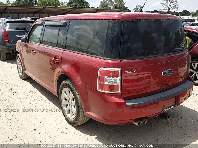 2FMDK51C39BA26875 - 2009 FORD FLEX SE RED photo 3