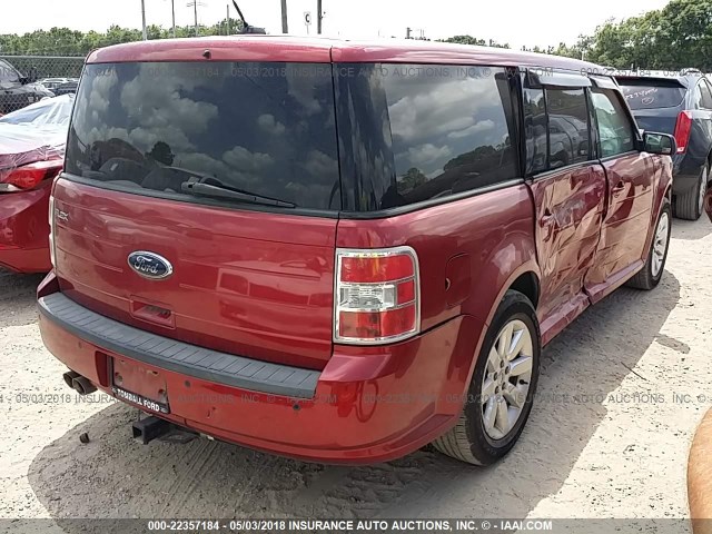 2FMDK51C39BA26875 - 2009 FORD FLEX SE RED photo 4