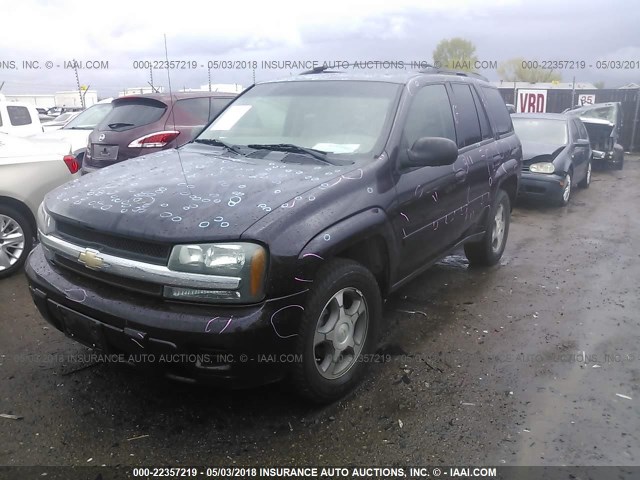 1GNDT13S382143026 - 2008 CHEVROLET TRAILBLAZER LS/LT BURGUNDY photo 2