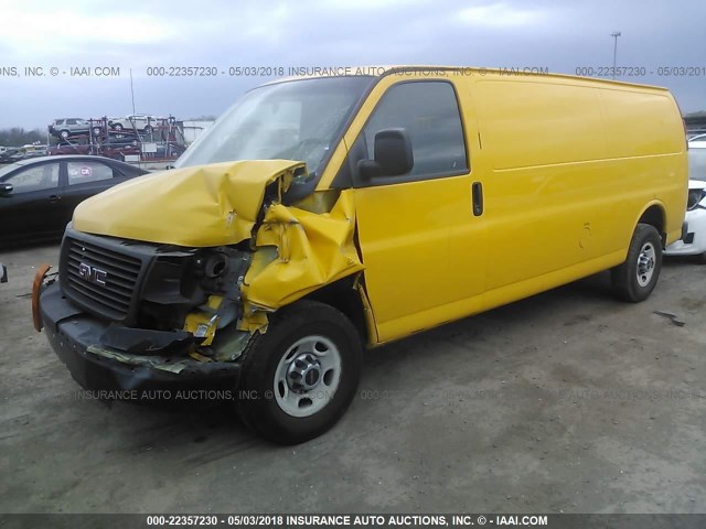 1GTW7GCA7C1148499 - 2012 GMC SAVANA G2500 YELLOW photo 2