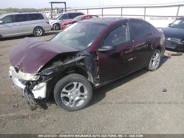 1G8AL52F13Z152292 - 2003 SATURN ION LEVEL 3 MAROON photo 2