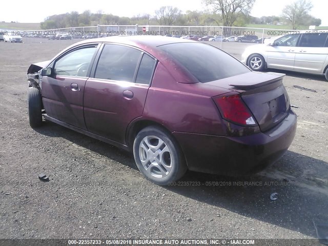 1G8AL52F13Z152292 - 2003 SATURN ION LEVEL 3 MAROON photo 3