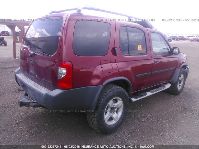 5N1ED28Y54C686309 - 2004 NISSAN XTERRA XE/SE MAROON photo 4