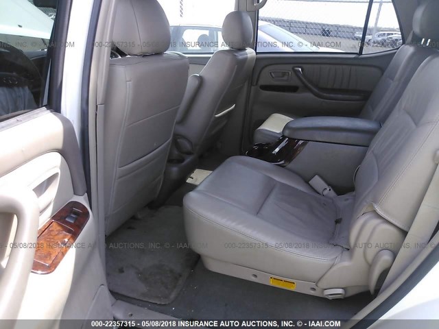 5TDBT48A67S279675 - 2007 TOYOTA SEQUOIA LIMITED WHITE photo 8