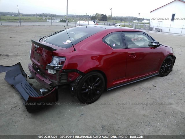 JTKJF5C79GJ026585 - 2016 TOYOTA SCION TC RED photo 4