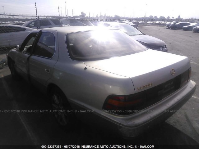 JT8UF11E1N0131007 - 1992 LEXUS LS 400 GOLD photo 3