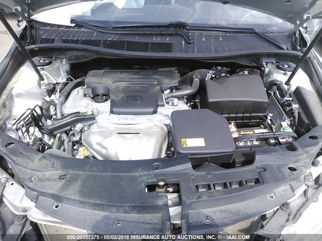 4T1BF1FK7FU914832 - 2015 TOYOTA CAMRY LE/XLE/SE/XSE SILVER photo 10