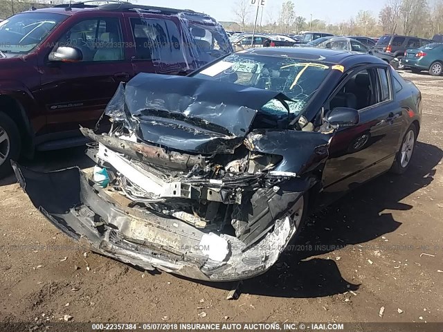 2HGFG119X8H546628 - 2008 HONDA CIVIC EXL BLACK photo 2