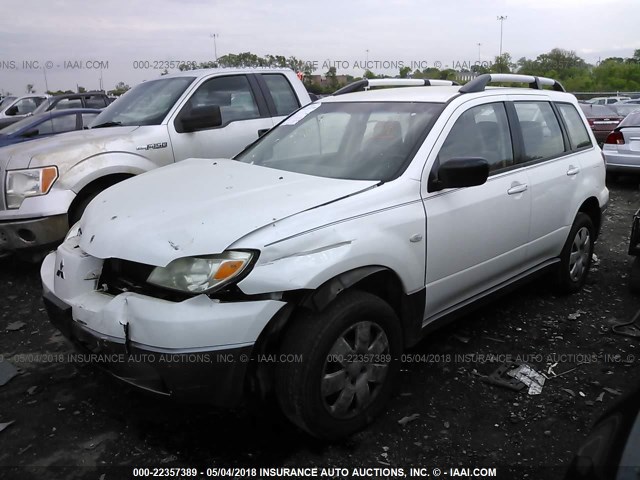 JA4LZ31F16U029977 - 2006 MITSUBISHI OUTLANDER LS WHITE photo 2