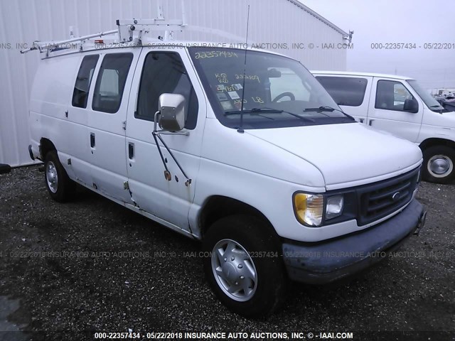 1FTNE24L83HA38914 - 2003 FORD ECONOLINE E250 VAN WHITE photo 1