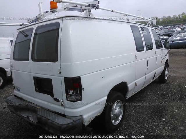 1FTNE24L83HA38914 - 2003 FORD ECONOLINE E250 VAN WHITE photo 4