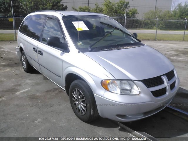 1B4GP243X2B735387 - 2002 DODGE GRAND CARAVAN SE SILVER photo 1