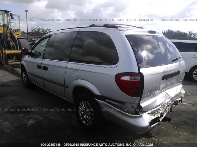 1B4GP243X2B735387 - 2002 DODGE GRAND CARAVAN SE SILVER photo 3