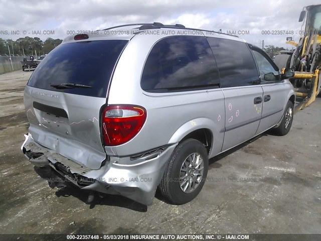 1B4GP243X2B735387 - 2002 DODGE GRAND CARAVAN SE SILVER photo 4