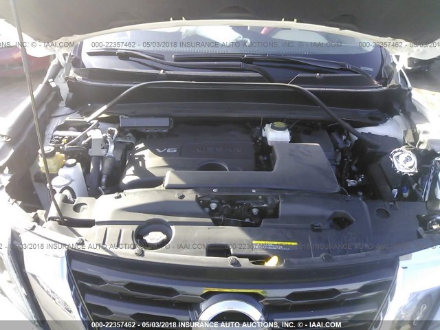 5N1DR2MN2HC666534 - 2017 NISSAN PATHFINDER S/SV/SL/PLATINUM 白色 照片 10