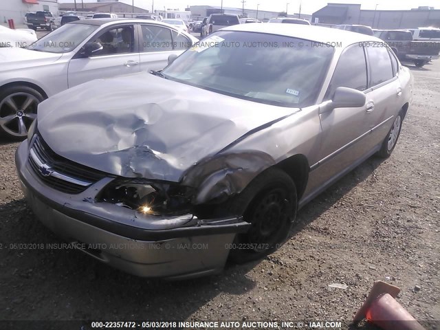 2G1WF52E319225981 - 2001 CHEVROLET IMPALA TAN photo 2