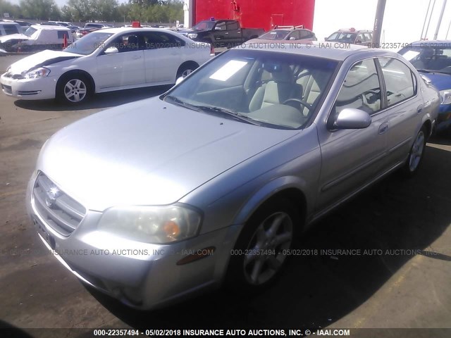 JN1DA31D33T506218 - 2003 NISSAN MAXIMA GLE/GXE/SE SILVER photo 2