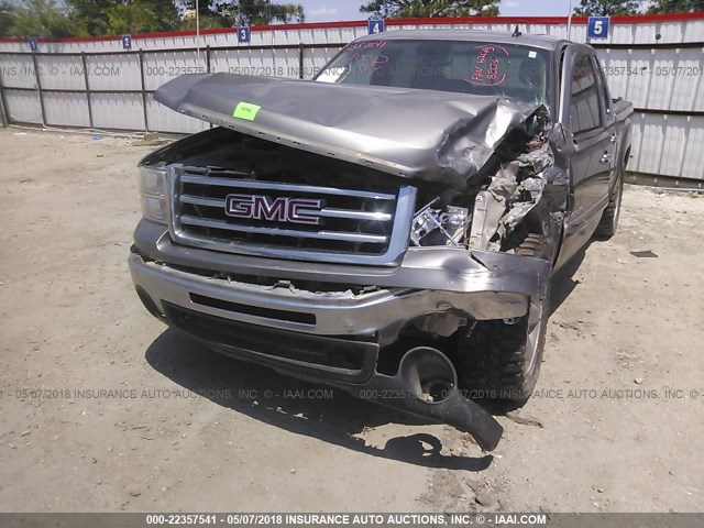 3GTP2VE70DG121379 - 2013 GMC SIERRA K1500 SLE GRAY photo 6