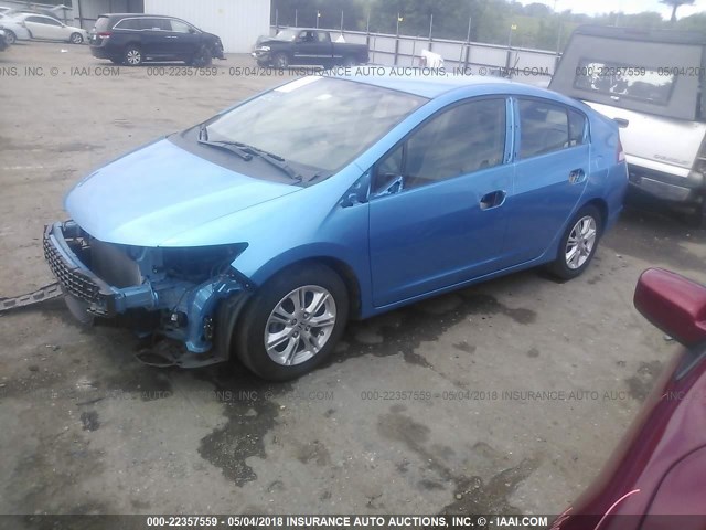 JHMZE2H7XAS009329 - 2010 HONDA INSIGHT EX BLUE photo 2