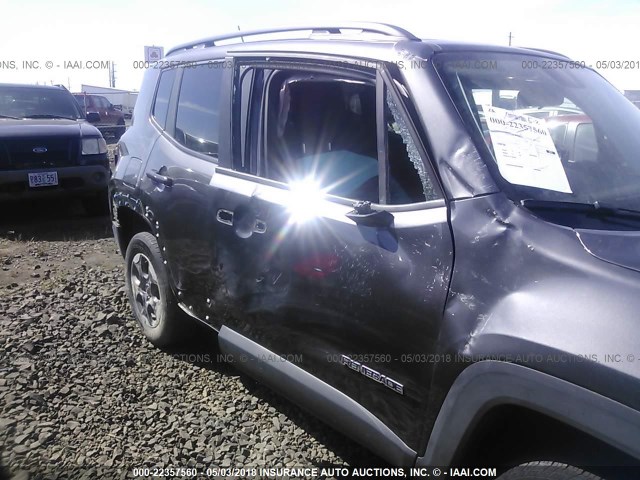 ZACCJBAB4HPF04269 - 2017 JEEP RENEGADE SPORT Մոխրագույն լուսանկար 6