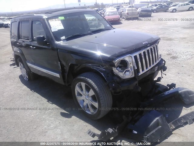 1J8GP58K38W281628 - 2008 JEEP LIBERTY LIMITED BLACK photo 1