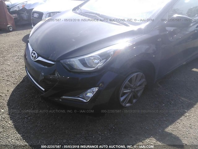 5NPDH4AE5EH502590 - 2014 HYUNDAI ELANTRA SE/SPORT/LIMITED BLACK photo 6