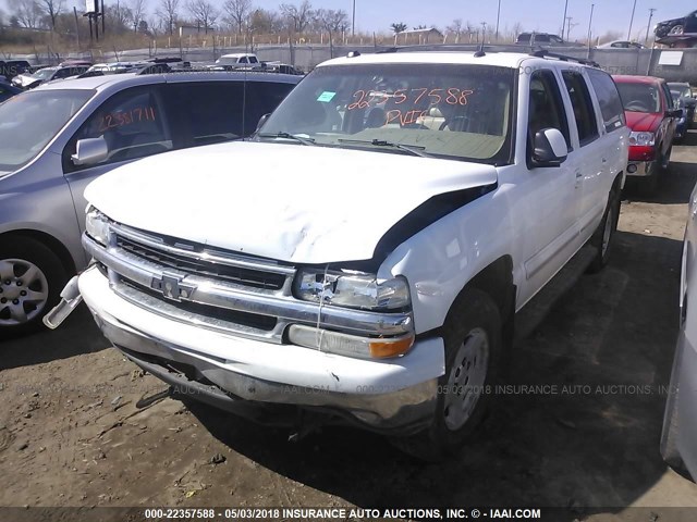 1GNFK16Z45J121297 - 2005 CHEVROLET SUBURBAN K1500 WHITE photo 2