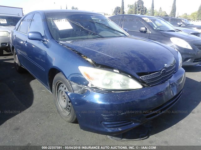 4T1BE32K24U324278 - 2004 TOYOTA CAMRY LE/XLE/SE BLUE photo 1