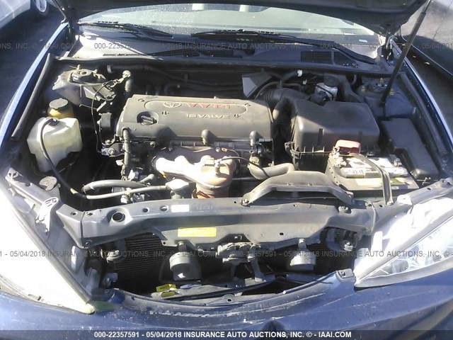 4T1BE32K24U324278 - 2004 TOYOTA CAMRY LE/XLE/SE BLUE photo 10