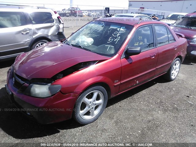 JM1BJ225710407552 - 2001 MAZDA PROTEGE LX/ES RED photo 2