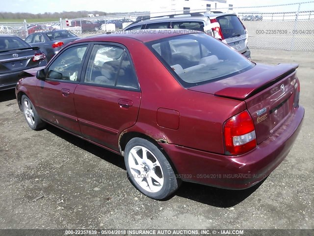 JM1BJ225710407552 - 2001 MAZDA PROTEGE LX/ES RED photo 3